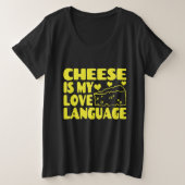 Käse ist meine Liebe - Chesse Lovers Große Größe T-Shirt (Design vorne)