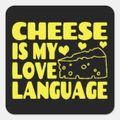 Käse ist meine Liebe - Chesse Lovers Quadratischer Aufkleber (Vorderseite)