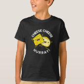 Käse Käse Hurray Funny Cheese Pun Dark BG T-Shirt (Vorderseite)