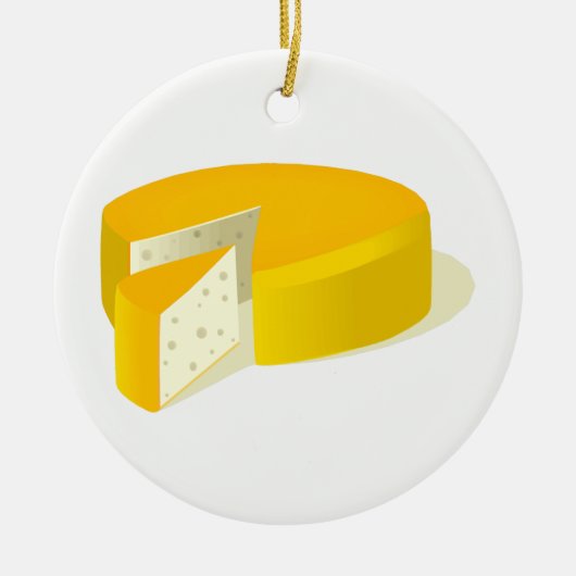 Käse Keramik Ornament (Vorne)