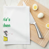 Käse Liebe Herz Mouse Küche Handtuch (Viertel Falte)