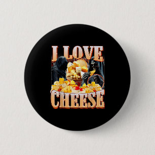 Käse-Liebhaber Lustiges Skelett-Meme Humor Männer  Button