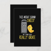 Käse Lover Niedlich Food Pun Cheesy Party Kostüm RSVP Karte (Vorne/Hinten)