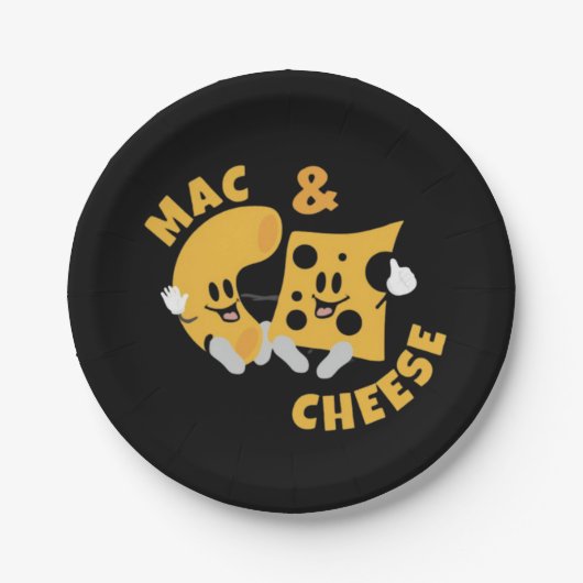 Käse Mac & Cheese Funny Gift Idee Pappteller (Vorderseite)