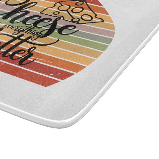 Käse macht alles besser schneidebrett (Ecke)