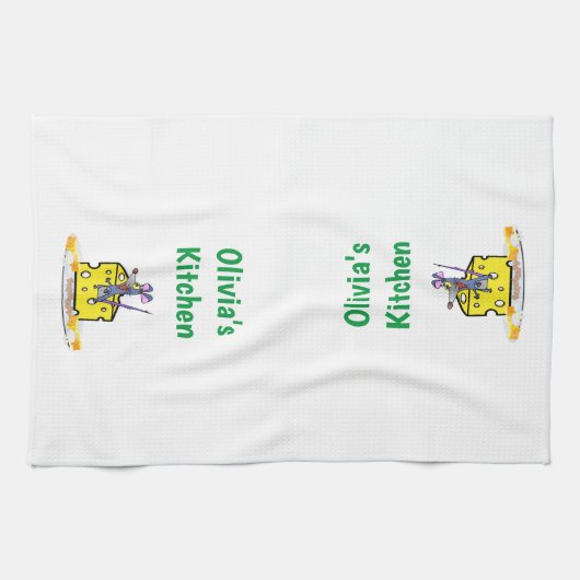 Käse Maus Crackers Mice Küche Handtuch (Horizontal)