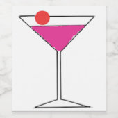 Käse mit Cherry Flasche Weinetikett (Einzelnes Label)