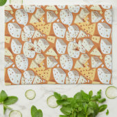 Käse mit natürlichen Löchern süßes Muster Geschirrtuch (Gefaltet)