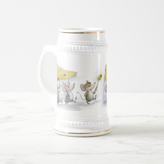 Käse (mit Oliven) Bierstein Bierglas (Vorderseite Links)