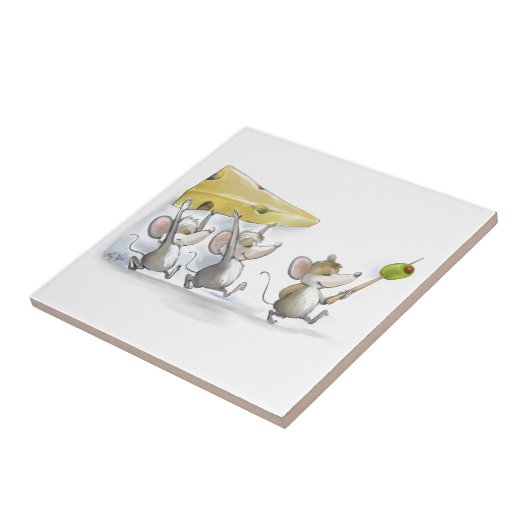 Käse (mit Oliven) Fliese (Seite)