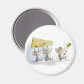 Käse (mit Oliven) Magnet (Vorderseite/Rückseite)