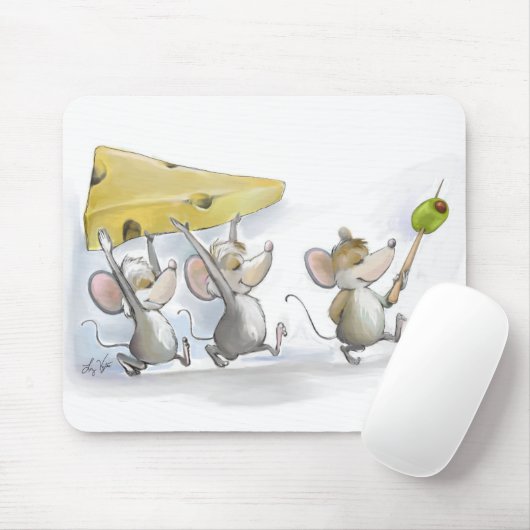 Käse (mit Oliven) Mousepad (Mit Mouse)