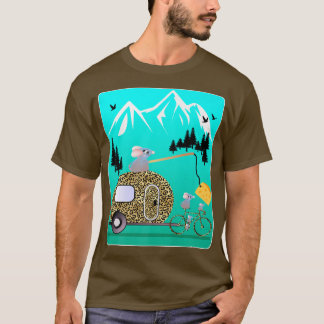 KÄSE MOTIVIERUNG MICE CAMPER BIKE TOUR BERG C T-Shirt