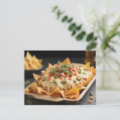 Käse: Nachos in Behältnissen Postkarte (Stehend Vorderseite)