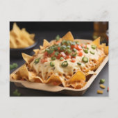 Käse: Nachos in Behältnissen Postkarte (Vorderseite)
