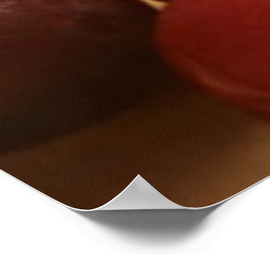 Käse, Olivenöl und Traubenposter Poster (Ecke)