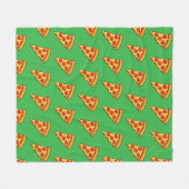 Käse-Peperoni-Pizza-Stück Fleecedecke (Vorderseite (Horizontal))