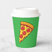 Käse-Peperoni-Pizza-Stück Pappbecher (Vorderseite)
