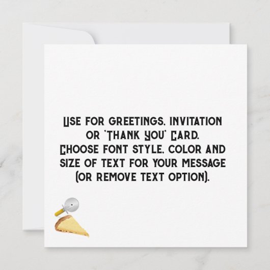 Käse Pizza Day Einladung (Rückseite)