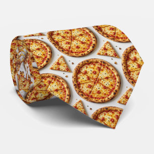 Käse-Pizza-Krawatte im Fast-Food-Muster Novelty- Krawatte