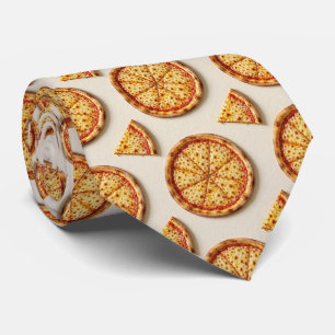 Käse-Pizza-Krawatte im Fast-Food-Muster Novelty- Krawatte