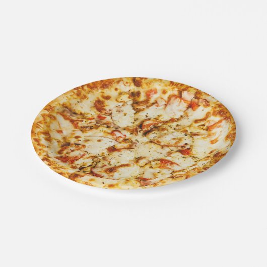 Käse Pizza Party Paper Teller (Schrägansicht)