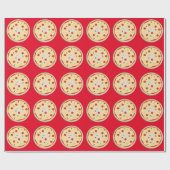 Käse Pizza Pepperoni Fleisch Pie Pattern Geschenkpapier (Flach)