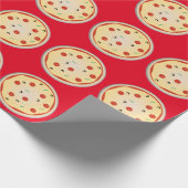 Käse Pizza Pepperoni Fleisch Pie Pattern Geschenkpapier (Ecke)