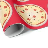 Käse Pizza Pepperoni Fleisch Pie Pattern Geschenkpapier (Rolleneckpunkt)