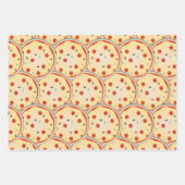 Käse Pizza Pepperoni Fleisch Pie Pattern Geschenkpapier Set (Vorderseite 2)