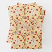 Käse Pizza Pepperoni Fleisch Pie Pattern Geschenkpapier Set (Beispiel)