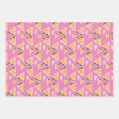 Käse Pizza Pepperoni Fleischscheiben Melgende Herz Geschenkpapier Set (Vorderseite 3)