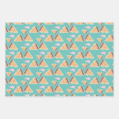 Käse Pizza Pepperoni Fleischscheiben Melgende Herz Geschenkpapier Set (Vorderseite 2)