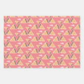 Käse Pizza Pepperoni Fleischscheiben Melgende Herz Geschenkpapier Set (Vorderseite)