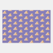 Käse Pizza Pepperoni Fleischscheiben Tropfen Geschenkpapier Set (Vorderseite)