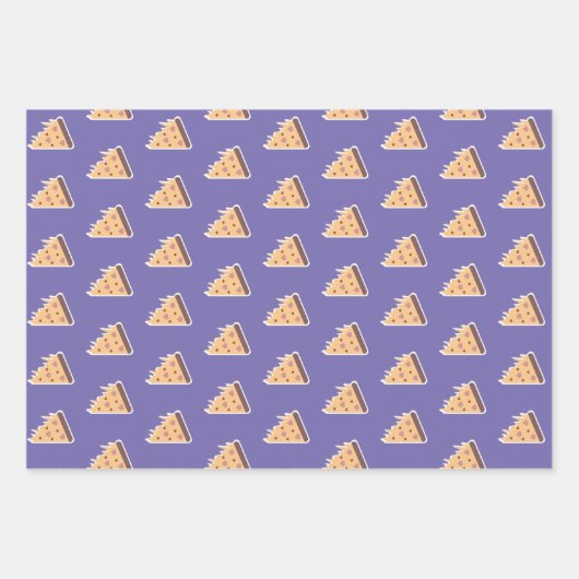 Käse Pizza Pepperoni Fleischscheiben Tropfen Geschenkpapier Set (Vorderseite)