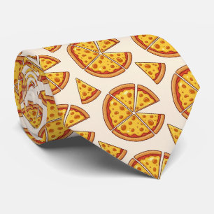 Käse-Pizza-Schlips   Fast-Food-Muster-Krawatte Krawatte
