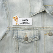 Käse Pizza Slice Namensschild (Beispiel)