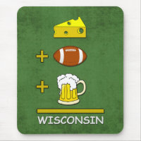 Käse plus Fußball plus Bier ist lustiges Wisconsin