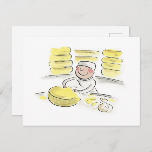 Käse Postkarte (Vorne/Hinten)