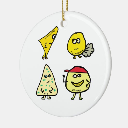 Käse Puns Keramik Ornament (Links)