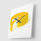Käse Quadratische Wanduhr (Winkel)