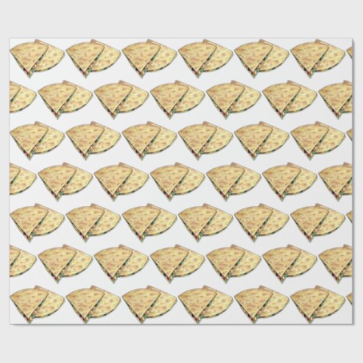 Käse Quesadillas Mexican Food Appetizer Queso Geschenkpapier (Flach)