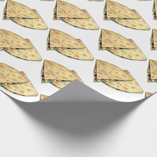 Käse Quesadillas Mexican Food Appetizer Queso Geschenkpapier (Ecke)