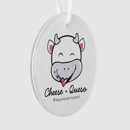 Käse Queso Rohmilch Acrylschmuck Ornament (Vorderseite)