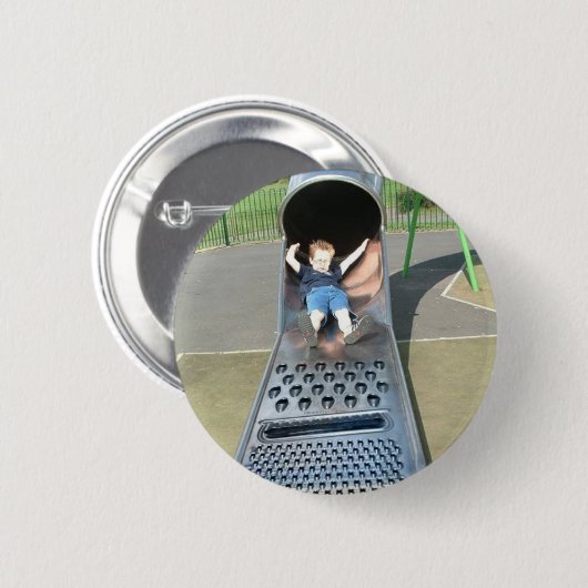 Käse-Reiben-Dia Button (Vorne & Hinten)