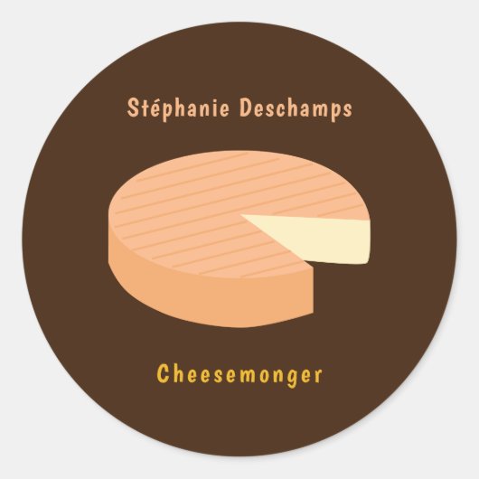 Käse Runder Aufkleber (Vorderseite)