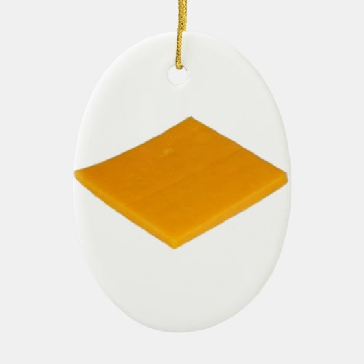 Käse Scheibe Keramik Ornament (Vorne)