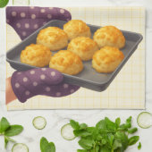 Käse-Scone-Zeit — Küchenhandtuch Geschirrtuch (Gefaltet)