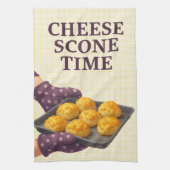 Käse-Scone-Zeit — Küchenhandtuch Geschirrtuch (Vertikal)